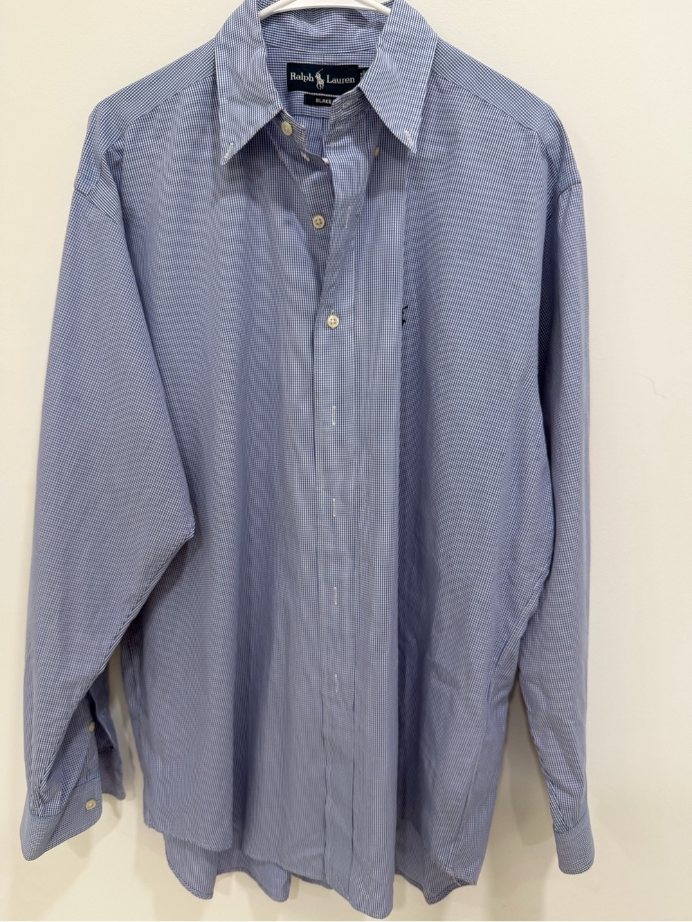 Ralph Lauren Light Blue Micro-Pattern Dress Shirt